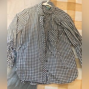 Women’s S button up checkered top